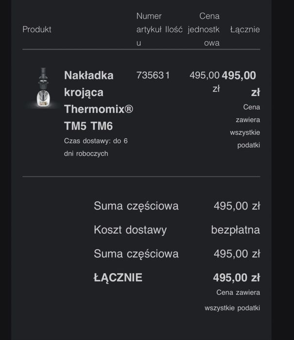 Nakładka krojąca do TM6