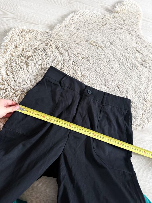 Nowe! Czarne damskie spodnie cargo ze ściągaczem w nogawce l M (38)