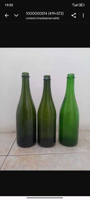 Garrafões e garrafas vidro