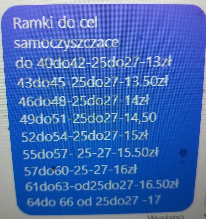 Ramki do cel NOWOŚĆ -samoczyszczace