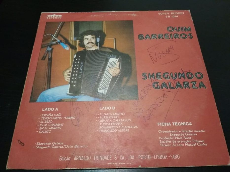 3 Discos Autografados Quim Barreiros Vinil