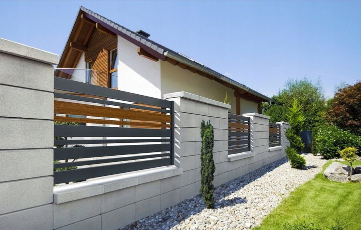 Pustak Gładki Ogrodzenie betonowe, firma TARCZYNSCY