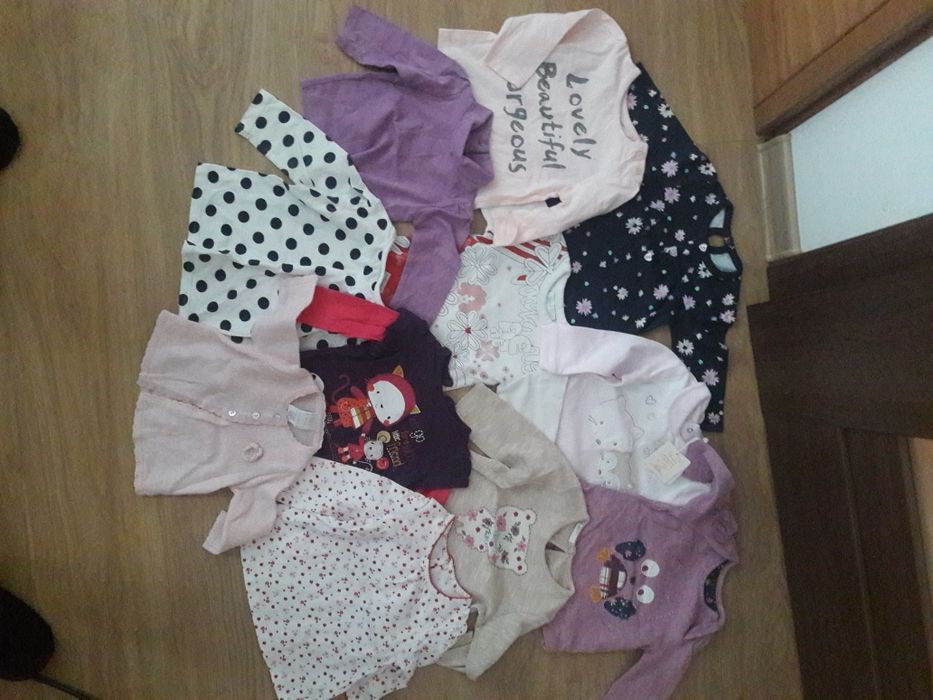Ubranka dla dziewczynki 0-6 miesiecy nowe i używane WARTO