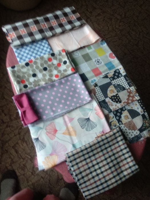 Лоскутки натуральных тканей для рукоделия и творчества. Новые