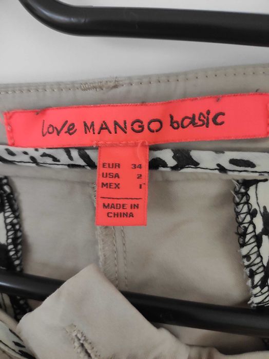 Mango basic beżowe spodnie materiałowe 34 jak nowe