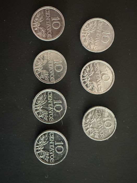 Moedas de 10 centavos alumínio