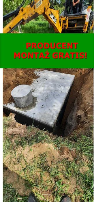 Szambo zbiornik betonowy deszczówka kanał piwnica Piaski Cyców Niemce