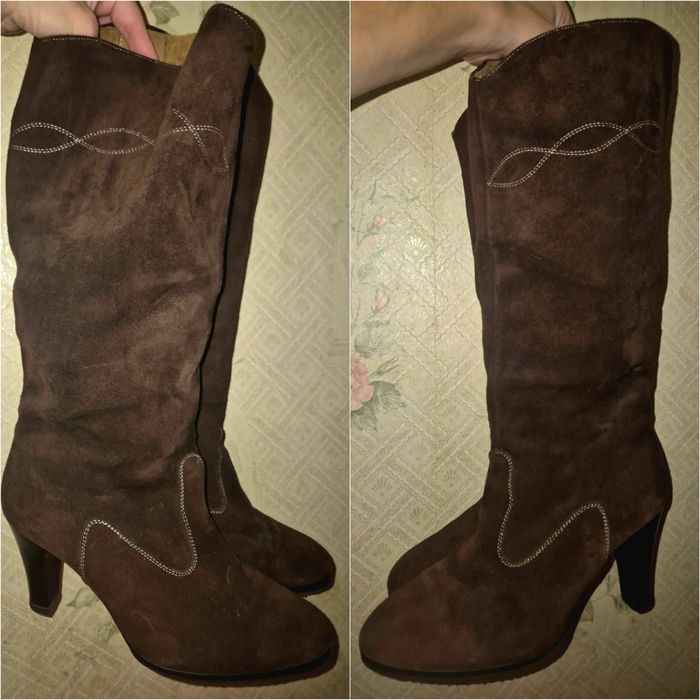 Сапоги женские 40р, замша