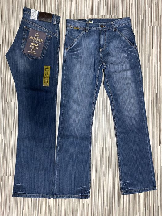 Spodnie męskie jeans 31/34 pas 82 cm komplet 2 sztuki Maverick nowe granat