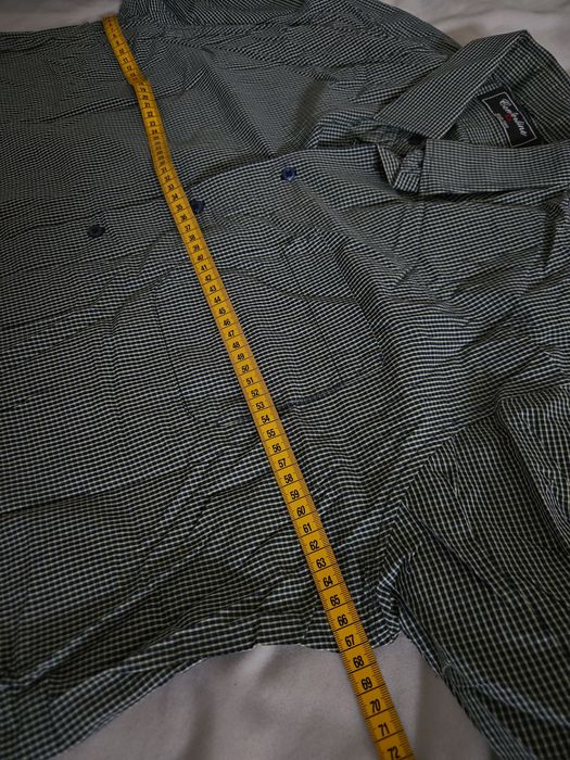 Koszula męska w klatce czarno-bialą XXL