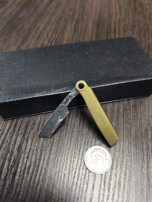 Складна міні-бритва Brass Damascus