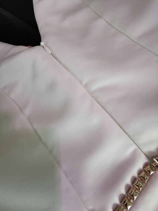Elegancka sukienka ślubna 7/8 w kolorze ivory rozmiar 38