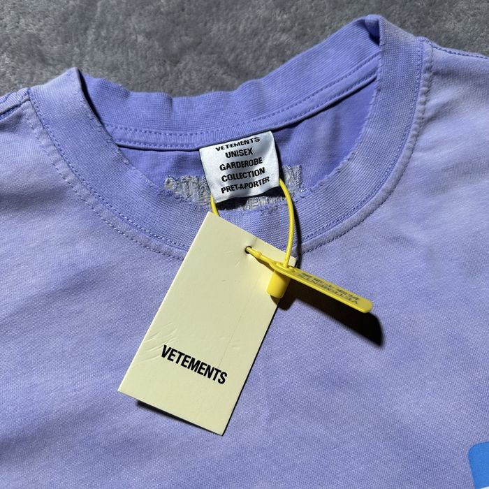 Футболка Vetements Hello my name purple S M L