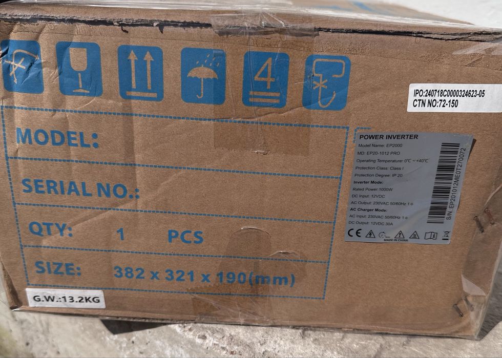 Інвертор , Дбж  1 квт  Must ep-20 1012pro+ акб 12v100a