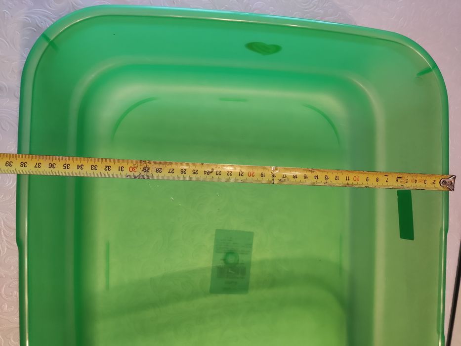 Tartarugueira de 25 litros, plástico, verde, como nova