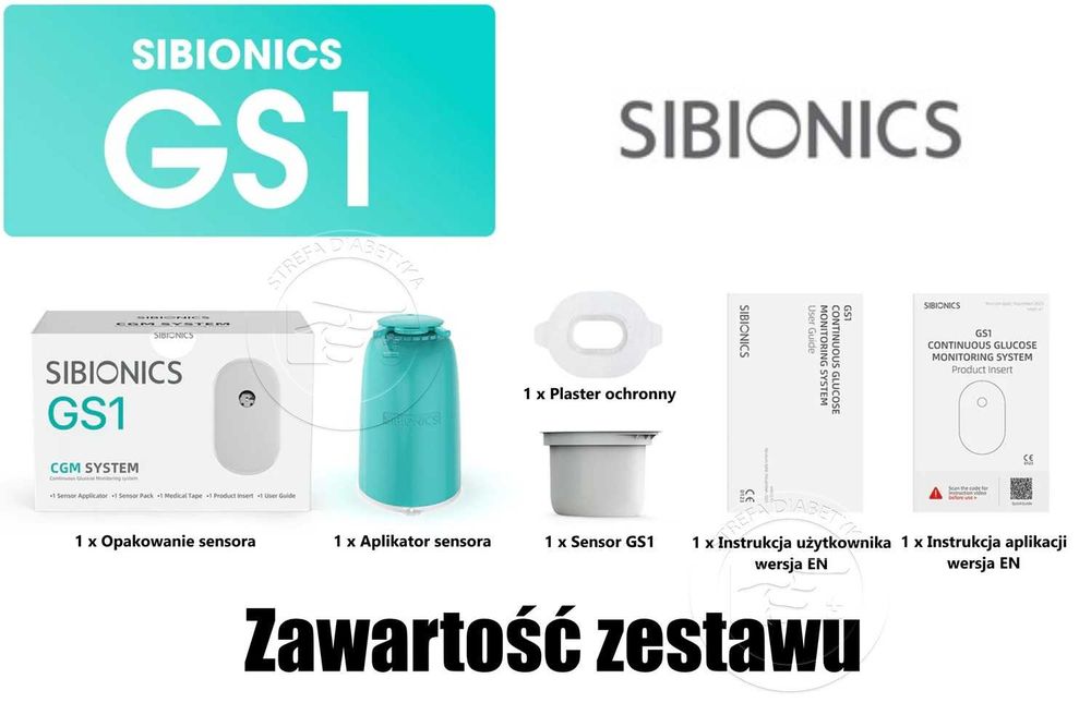 2 x Sensor – SIBIONICS GS1 + Plaster z Osłoną + Aplikator + GRATIS