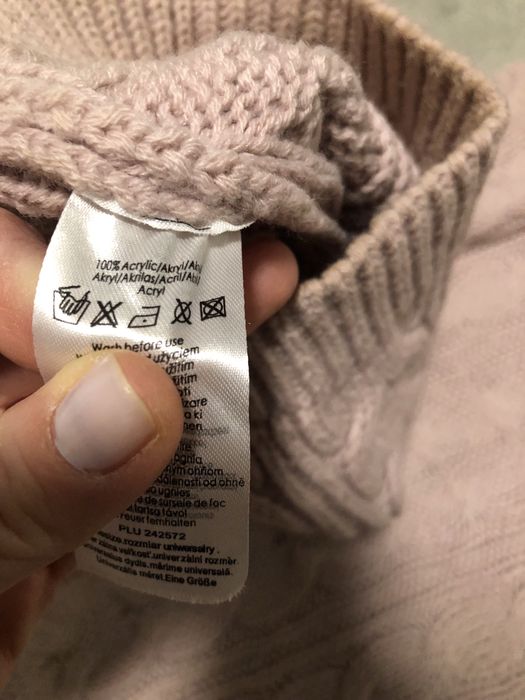 Zestaw komin i czapka pudrowy róż F&F