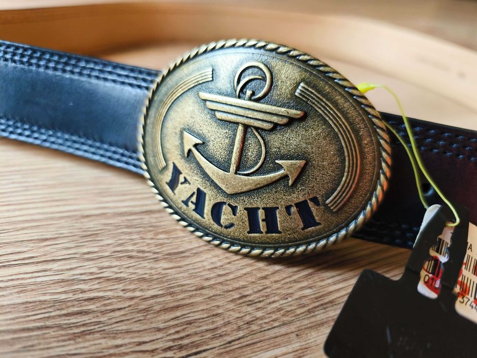 skórzany pasek z klamrą yacht