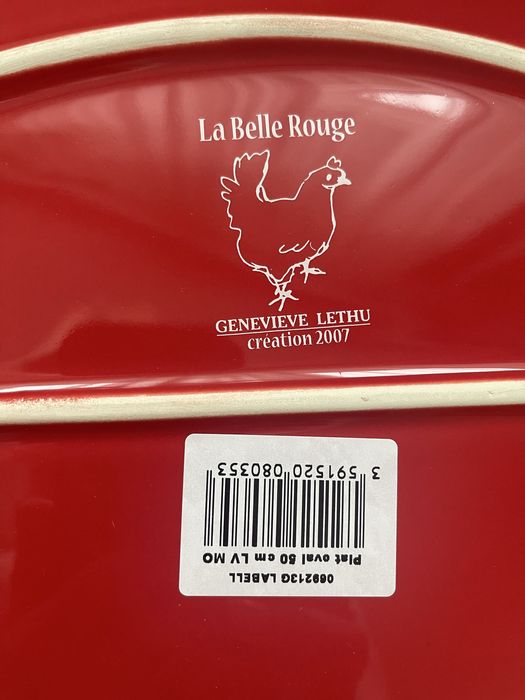 Talerz owalny , patera Genevieve Lethu La Belle Rouge