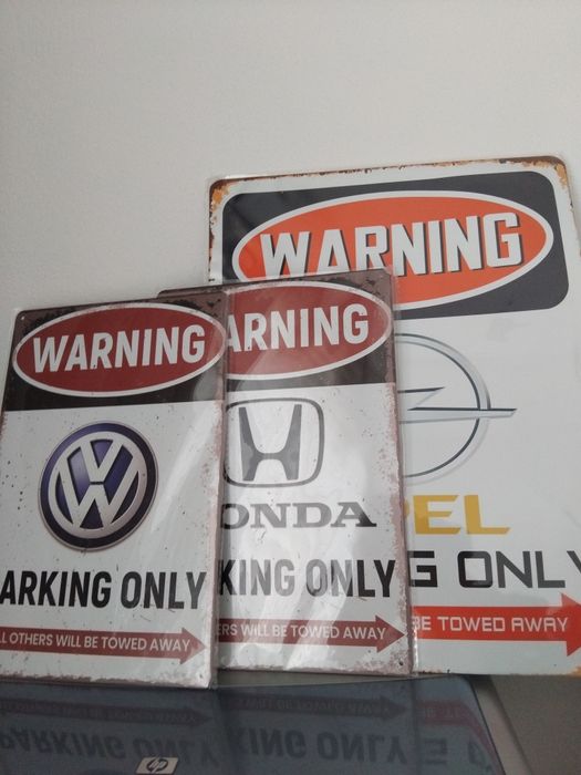 Placas decorativas vintage Vw honda Opel