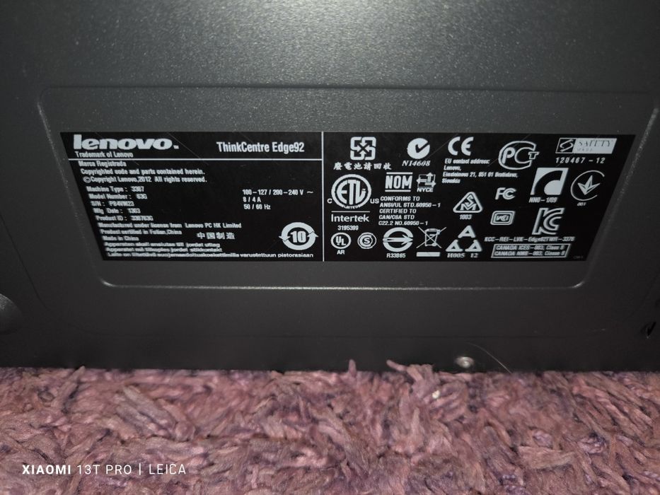 Lenovo ThinkCentre Edge 92 i5-3470/8GB/DVD-RW