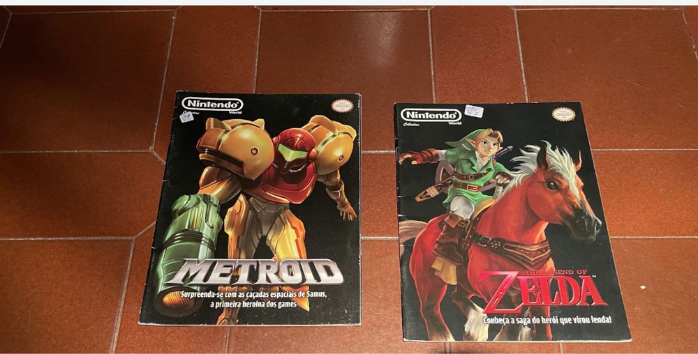 Conjunto duas revistas nintendo Zelda e Metroid