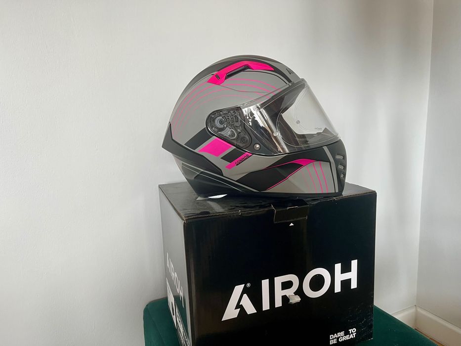 Kask Airoh Connor Achieve Pink Matt Rozm S 55-56 cm, interkom