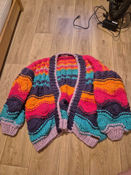 Sweter włoski, kolorowy kardigan