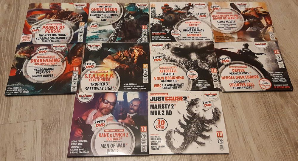 CD-Action płyty z grami od 2010 do 2017