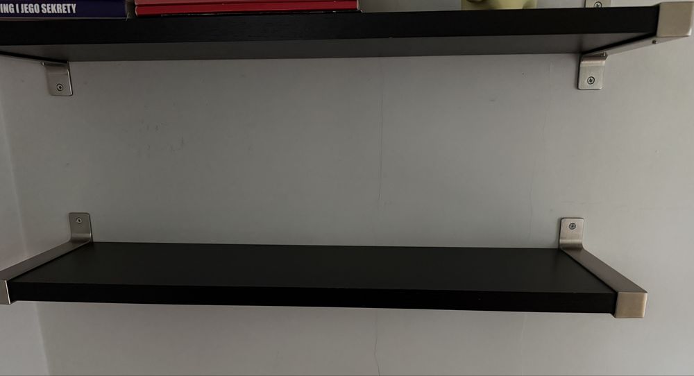 Czarne pólki IKEA 80x19 - 4 sztuki