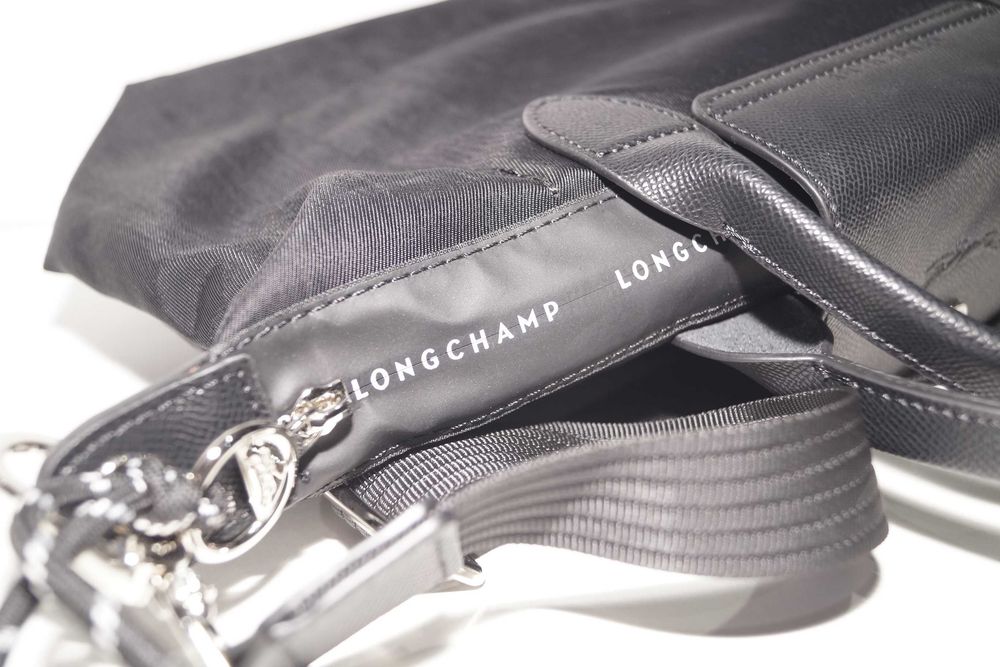 1726 LONGCHAMP La Pliage czarna Damska torebka nylonowa M