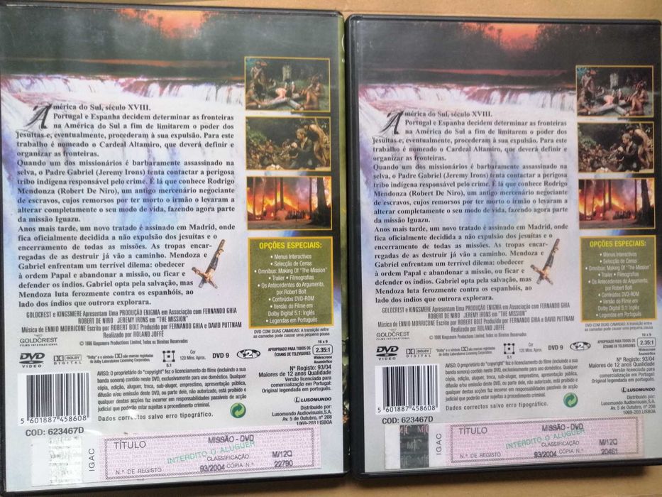 A Missão Robert DeNiro Jeremy Irons