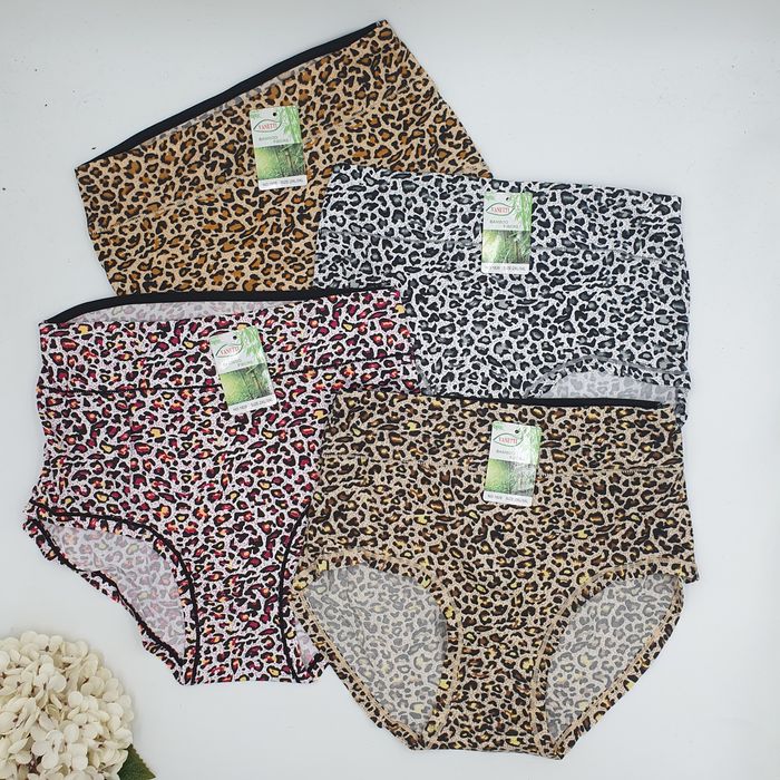 Majtki damskie panterka bambusowe wzór zwierzęcy