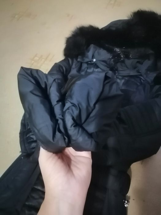 Пальто с натуральным мехом 42 р-р