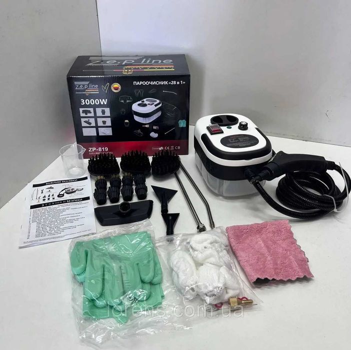 НЕМЕЦКИЙ Пароочиститель 28в1 для дома Zepline ZP-819 3000 Вт на 1500мл