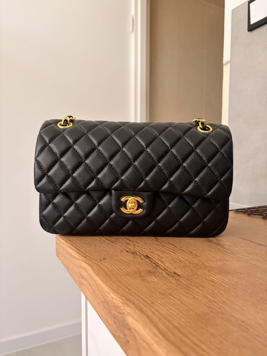 Chanel lambskin torebka skóra naturalna gold