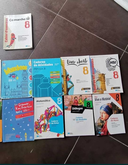 Manuais e Livros de fichas do 8°Ano