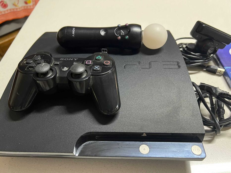 PS3 NOVA com jogos 2 comandos 1 camera64738971127554122