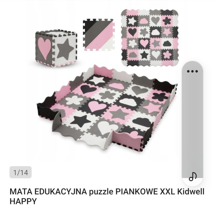 Edukacyjne puzzle piankowe xxl