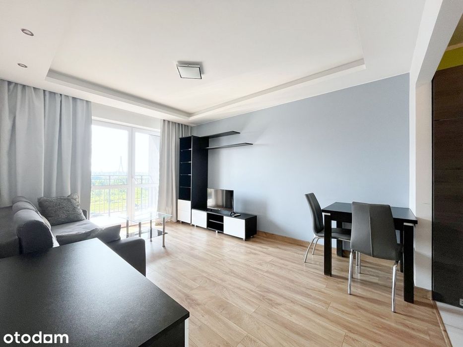 Lubelska, 2 pokoje, duży balkon, widok na most, zieleń
