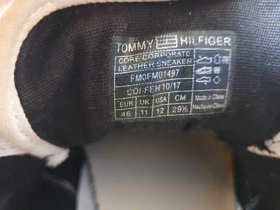 TOMMY HILFIGER - Męskie Sneakersy / Skóra roz. 46 - 29 cm SUPER - ^