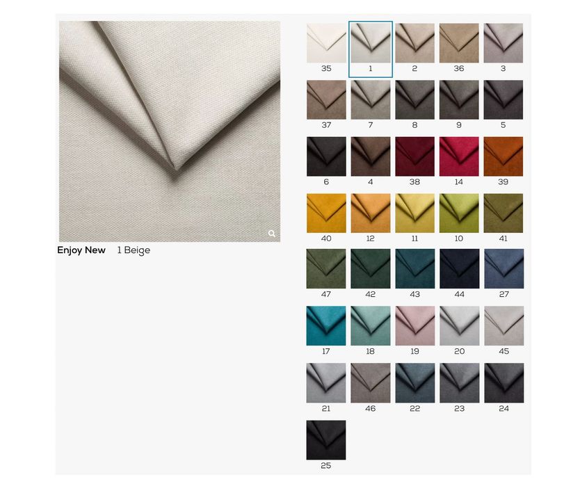 Łóżko Kontynentalne Sypialniane LARA 2 + TOPPER 140x200 EN MEBLE