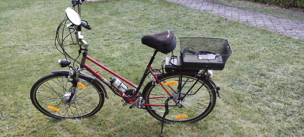 Rower elektryczny miejski / Bateria Ecobike 36V 10.4Ah / Koszyk, Shimano