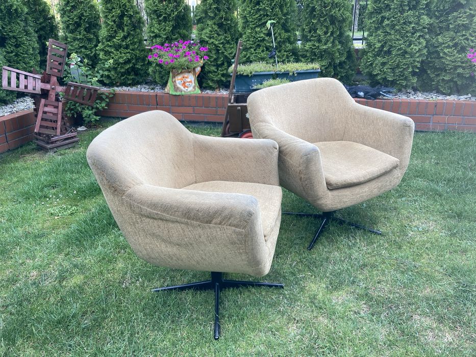 Fotele vintage obrotowe
