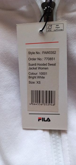 Nowa bluza Fila z metką
Rozmiar: XS
Kolor: biały