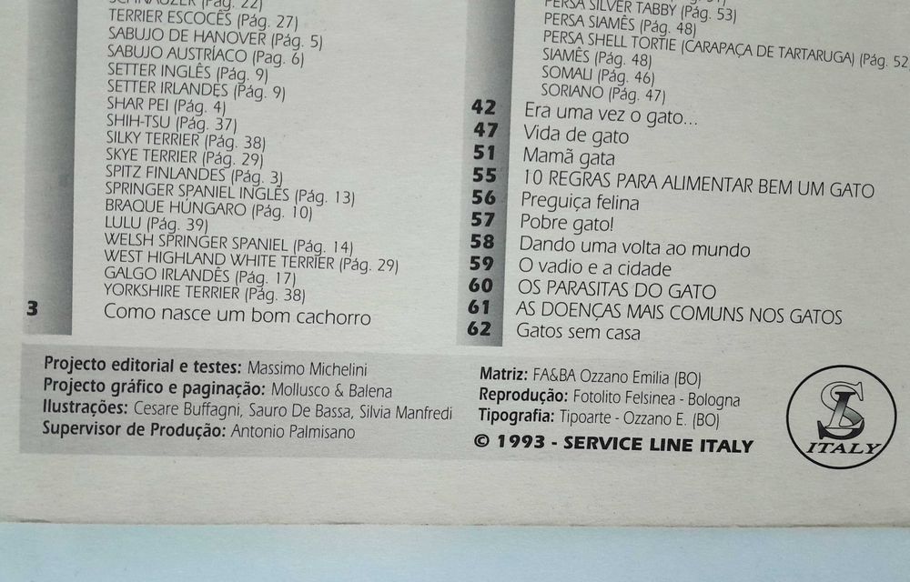 Caderneta de cromos "Cães & Gatos" de 1993 - Completa