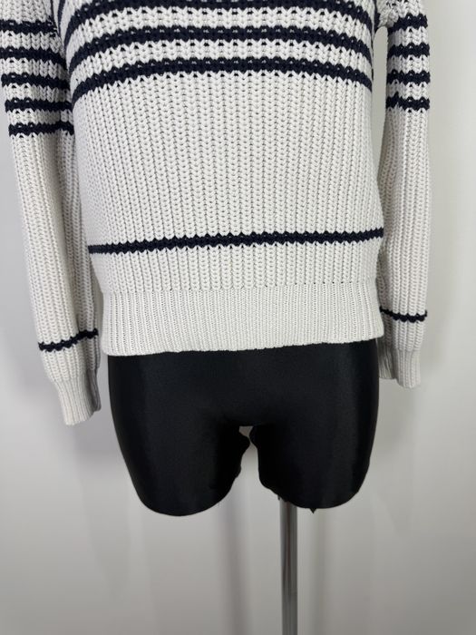 Autograph sweter damski marynarski gruby knit paski biało czarny oversize rozmiar M