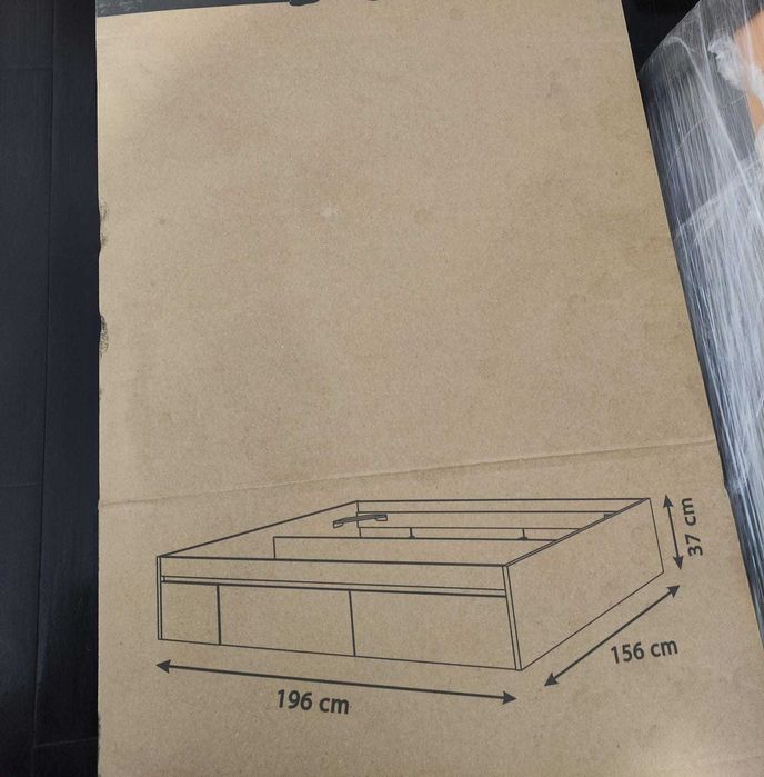 Cama de casal com 4 gavetas + estrado (Tudo novo, ainda selado)