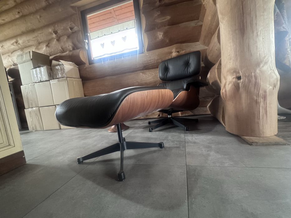 Vitra lounge  chair + ottoman fotel  walnut