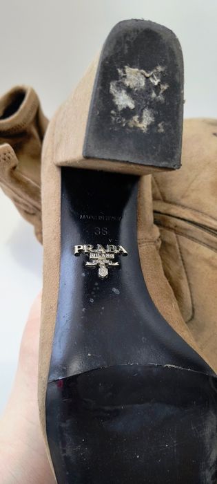 Skórzane botki Prada r.36